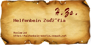 Helfenbein Zsófia névjegykártya