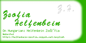 zsofia helfenbein business card